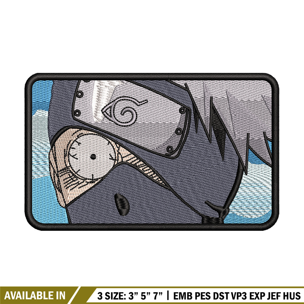 Kakashi funny embroidery design, Naruto embroidery, anime design, logo design, anime shirt, Digital download.jpg
