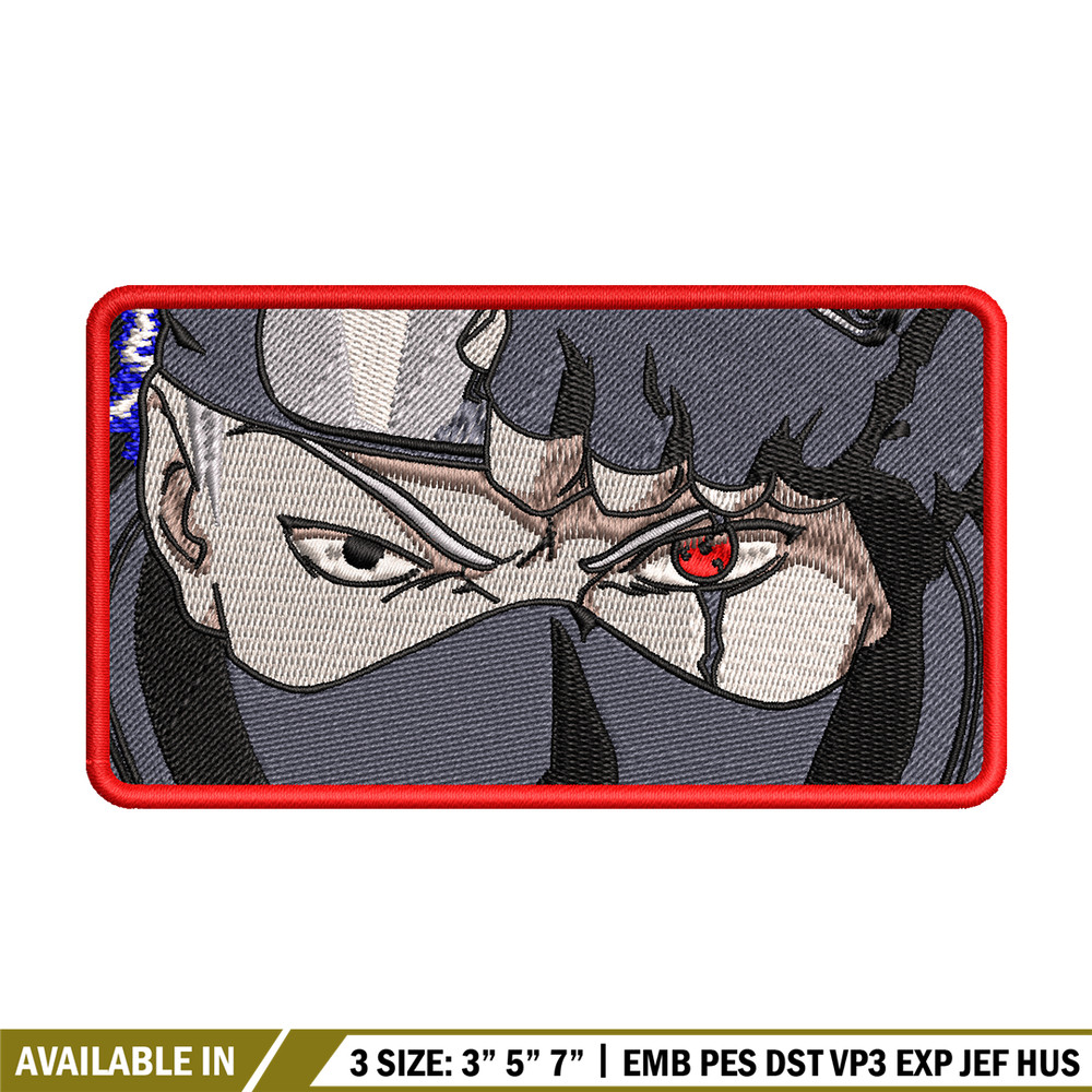 Kakashi Hatake eyes embroidery design, Naruto embroidery, anime design, logo design, anime shirt, Digital download.jpg