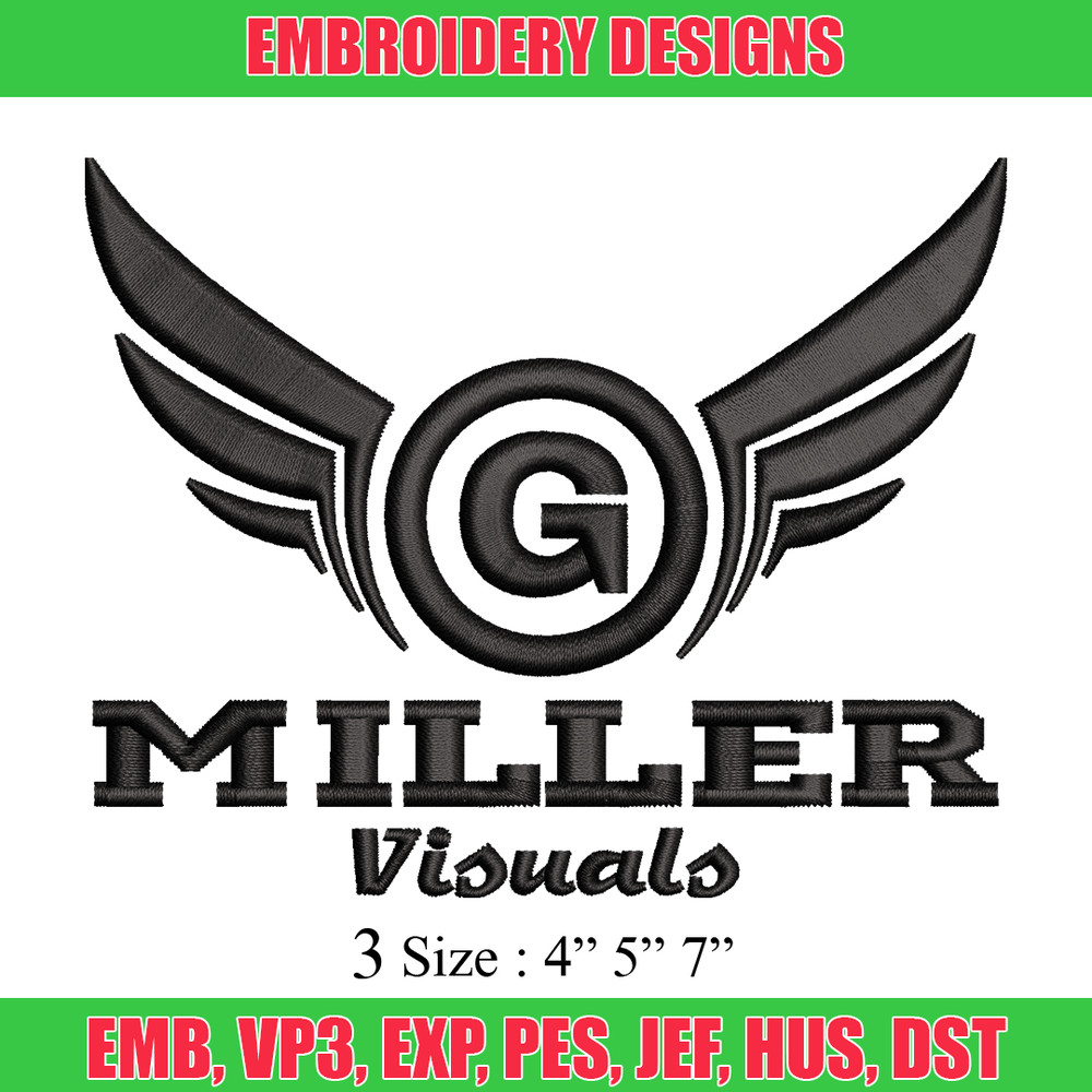 Miller logo embroidery design, Miller logo embroidery, anime design, embroidery file, logo shirt, Digital download..jpg