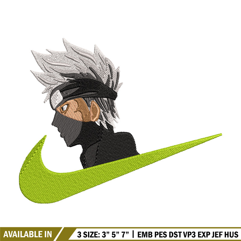 Kakashi Nike embroidery design, Naruto embroidery, nike design, anime design, anime shirt, Digital download.jpg