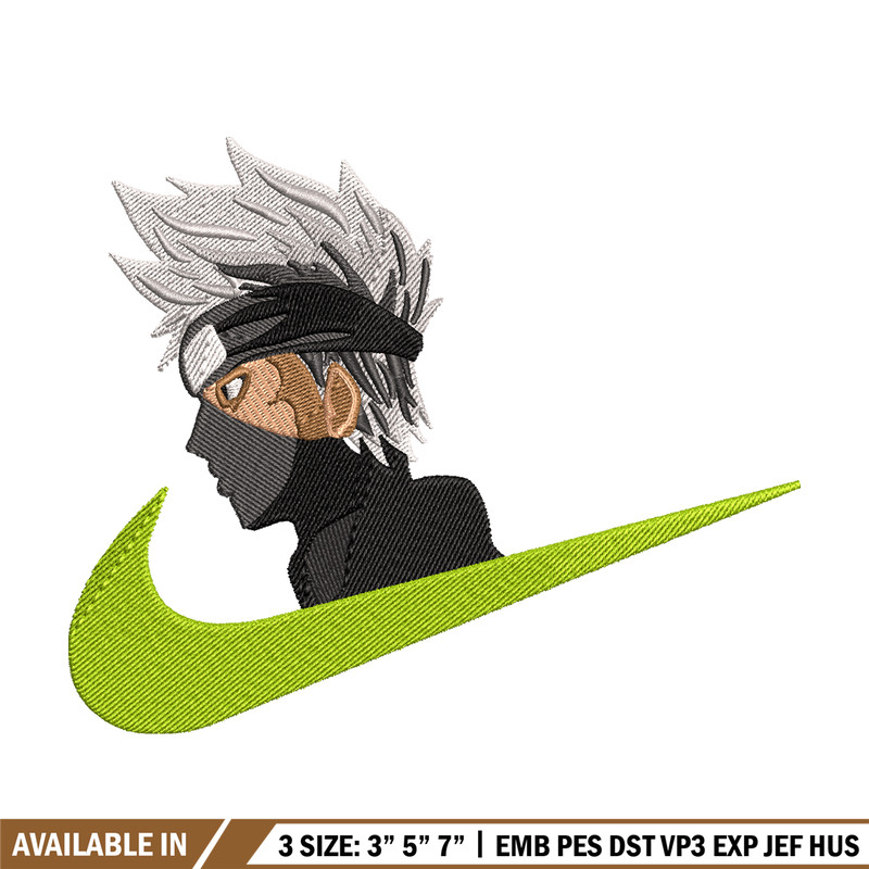 Kakashi Nike embroidery design, Naruto embroidery, nike design, anime design, anime shirt, Digital download.jpg
