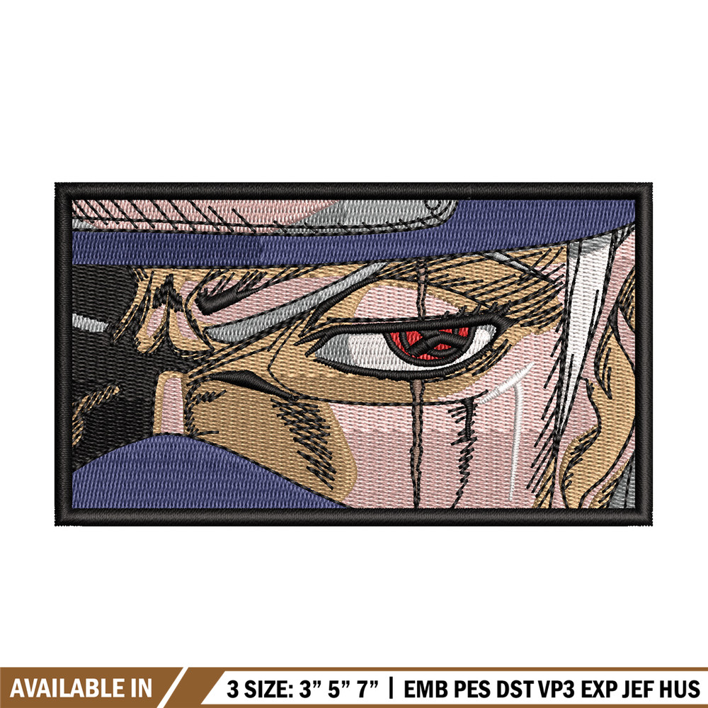 Kakashi sharingan embroidery design,Naruto embroidery, Anime design, Embroidery shirt, Embroidery file, Digital download.jpg