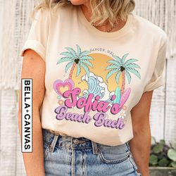 custom beach bachelorette party shirt png, custom bride name shirt png, beach bach tour, palm spring bridal party, nauti