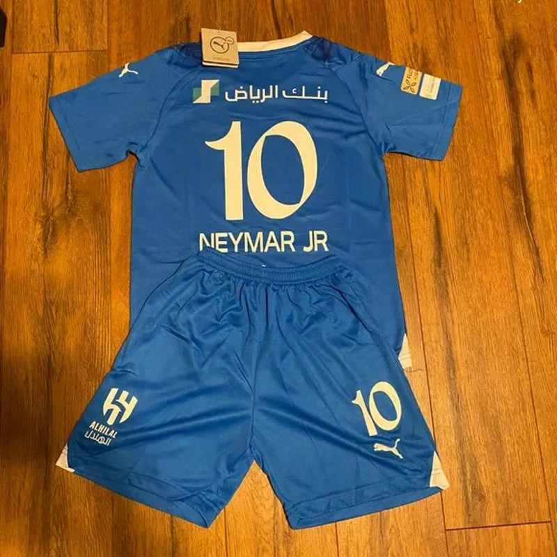 2024 Al Hilal Home #10 Neymar Soccer Jersey and Shorts Set.png