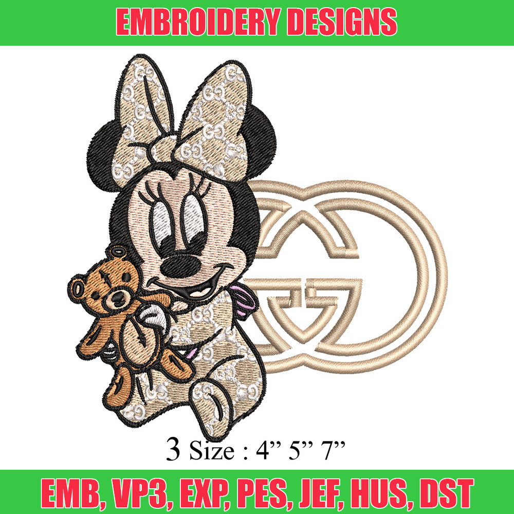 Minnie baby gucci Embroidery Design, Gucci Embroidery, Embroidery File, Logo shirt, Sport Embroidery, Digital download.jpg