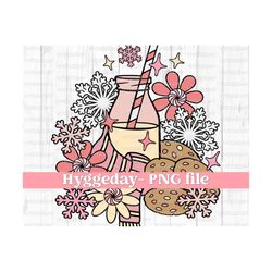 milk and cookies png, digital download, sublimation, merry christmas, santa, cute pink, kids, retro, vintage, sublimate, dtg,
