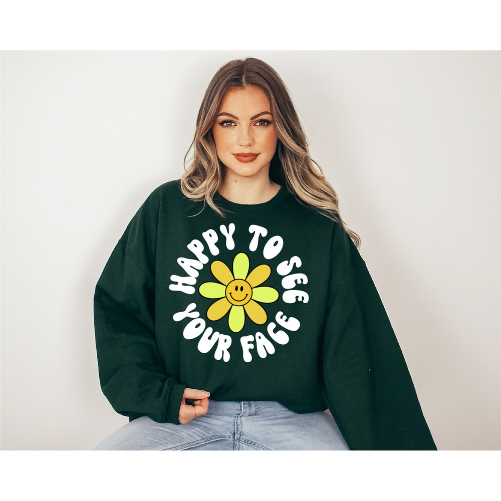 Happy To See Your Face Teacher Sweatshirt, Back To School Shirt, Kindergarten Teacher Shirt, New Teacher Gifts, First Day Of School Tee - 3.jpg