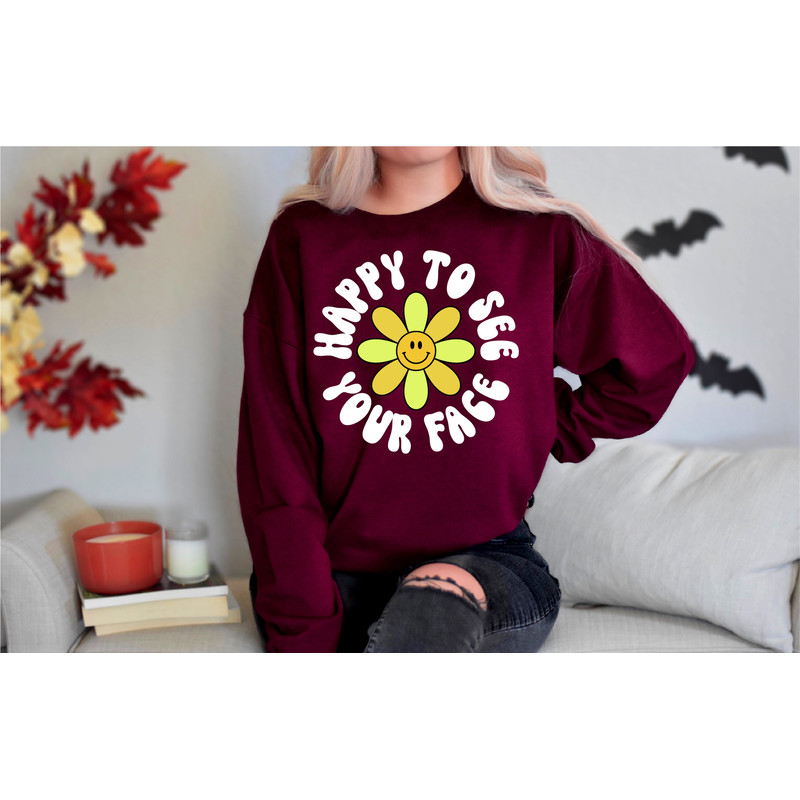 Happy To See Your Face Teacher Sweatshirt, Back To School Shirt, Kindergarten Teacher Shirt, New Teacher Gifts, First Day Of School Tee - 4.jpg