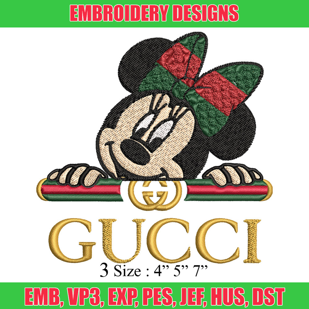 Minnie gucci head Embroidery Design, Gucci Embroidery, Brand Embroidery, Logo shirt, Embroidery File, Digital download.jpg