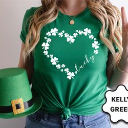 heart shamrock shirt, st patricks day shirt, love clover shirt, shamrock shirt, st. patricks day gift, clover shirt, luc