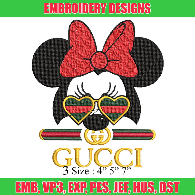 Minnie head Embroidery Design, Gucci Embroidery, Brand Embroidery, Logo shirt, Embroidery File, Digital download.jpg