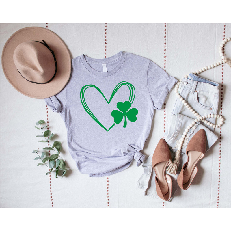 Heart Shamrock Shirt, Womens St Patricks Shirt, Love Clover Shirt, Shamrock Shirt, St Patrick's Day Shirt, St Patrick's Day Gift - 4.jpg