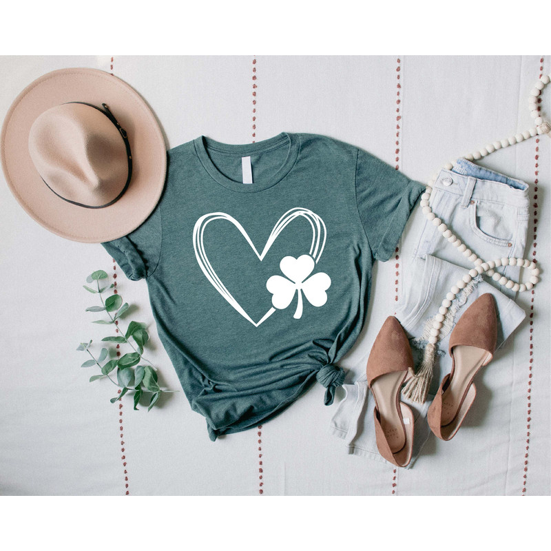 Heart Shamrock Shirt, Womens St Patricks Shirt, Love Clover Shirt, Shamrock Shirt, St Patrick's Day Shirt, St Patrick's Day Gift - 6.jpg