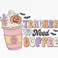 halloween teacher coffee sublimation