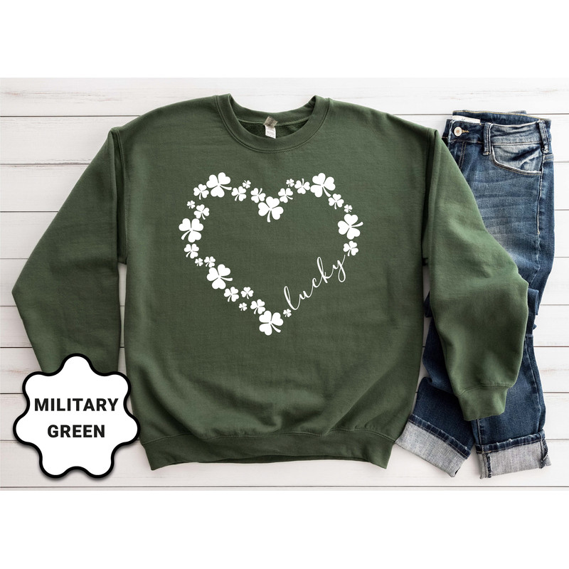 Heart Shamrock Sweatshirt, Love Clover Hoodie, Shamrock Sweatshirt, St Patrick's Day Sweatshirt, St Patrick's Day Gift, Clover Shirt - 3.jpg
