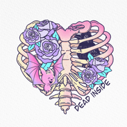 pink halloween dead inside sublimation