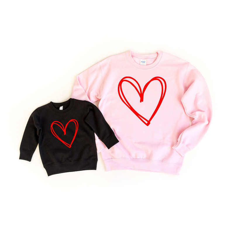 Heart Sweatshirt, Valentines Day Sweatshirt, Love Sweatshirt, Mommy and Me Outfit, Womens Valentine Sweater, Kids Valentine Sweatshirt - 3.jpg