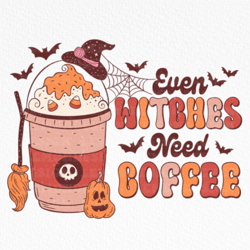 halloween witch coffee quote sublimation