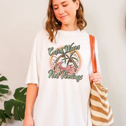 catch waves not feelings comfort colors t-shirt, summer graphic tee, boho tee, happiness comes in waves tee, oversized b