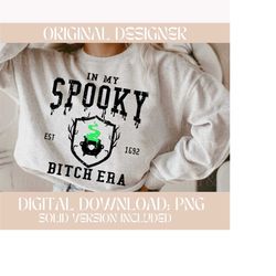 Halloween Png,Spooky Bitch Era,Witchy design,Spooky Season,Skeleton png,Vintage PNG,Halloween Sublimation,Fall Png,Spook