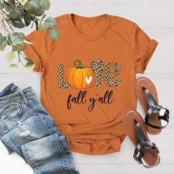 love fall yall shirt png, leopard print fall shirt png, thanksgiving, hello pumpkin, fall vibes, family thanksgiving shi