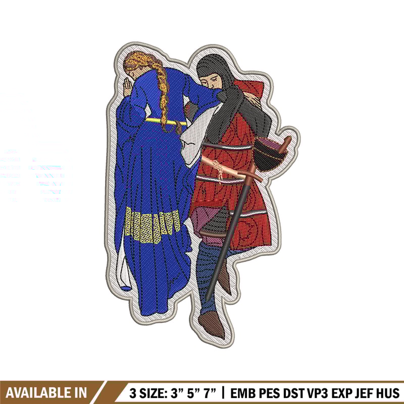 Lady and man embroidery design, Logo embroidery, Embroidery file, Embroidery shirt, Emb design, Digital download.jpg