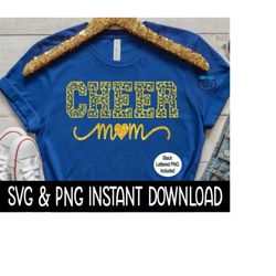 cheer mom leopard svg, cheerleader mom png, wine glass svg, cheer mom svg, instant download, cricut cut files, silhouette cut files, print
