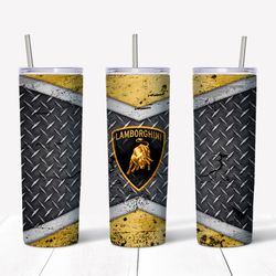 lamborghini tumbler png, design tumbler logo cars & moto, straight design 20oz/ 30oz skinny tumbler png, png file