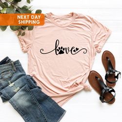 t-shirt png for women, love paw shirt png, womens dog lover shirt png, dog love shirt png, animal lover t-shirt png, fun