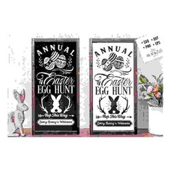 annual easter egg hunt porch sign svg, cottontail