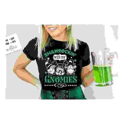 shamrockin with my gnomies svg, st patricks day