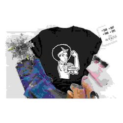 rosie strong afro woman svg, we can do