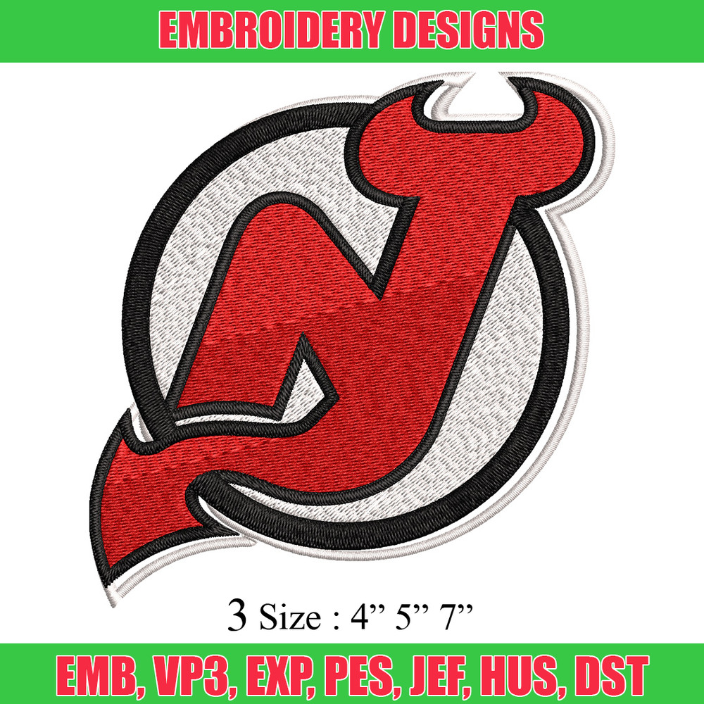 New Jersey Devils Embroidery Design, Brand Embroidery, Embroidery File, Logo shirt, Sport Embroidery, Digital download.jpg