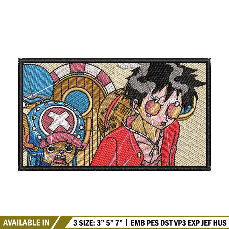 Luffy chopper embroidery design, One piece embroidery, Embroidery shirt, Embroidery file, Anime design, Digital download.jpg