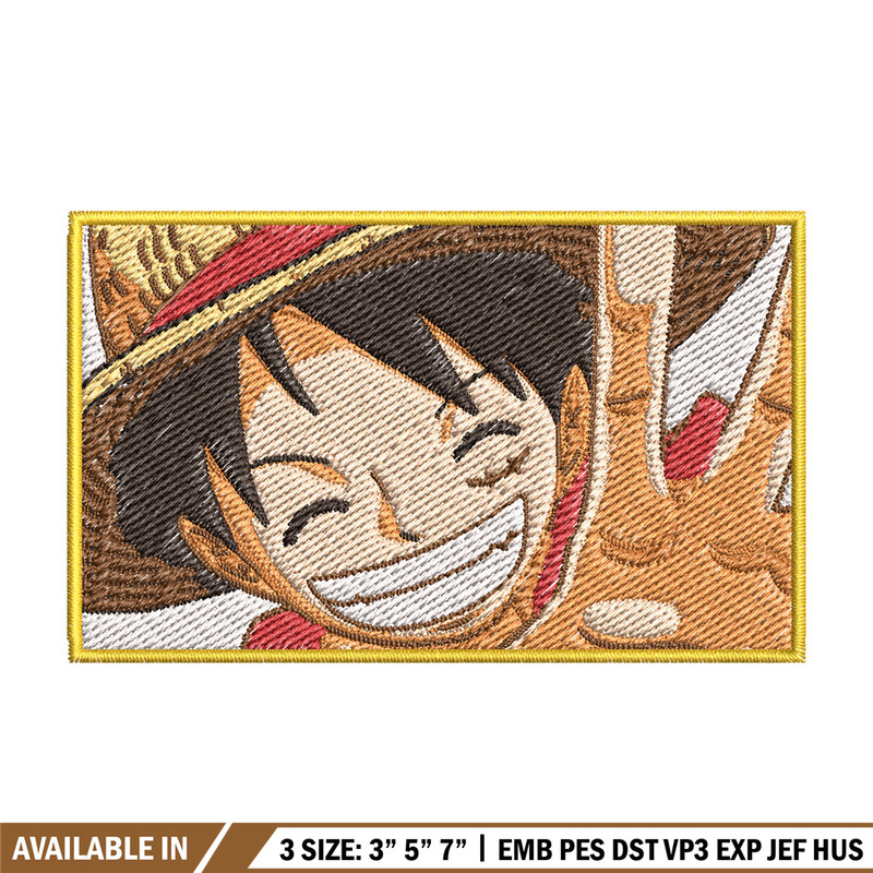 Luffy embroidery design, One piece embroidery, Anime design, Embroidery file, Embroidery shirt, Digital download (10).jpg