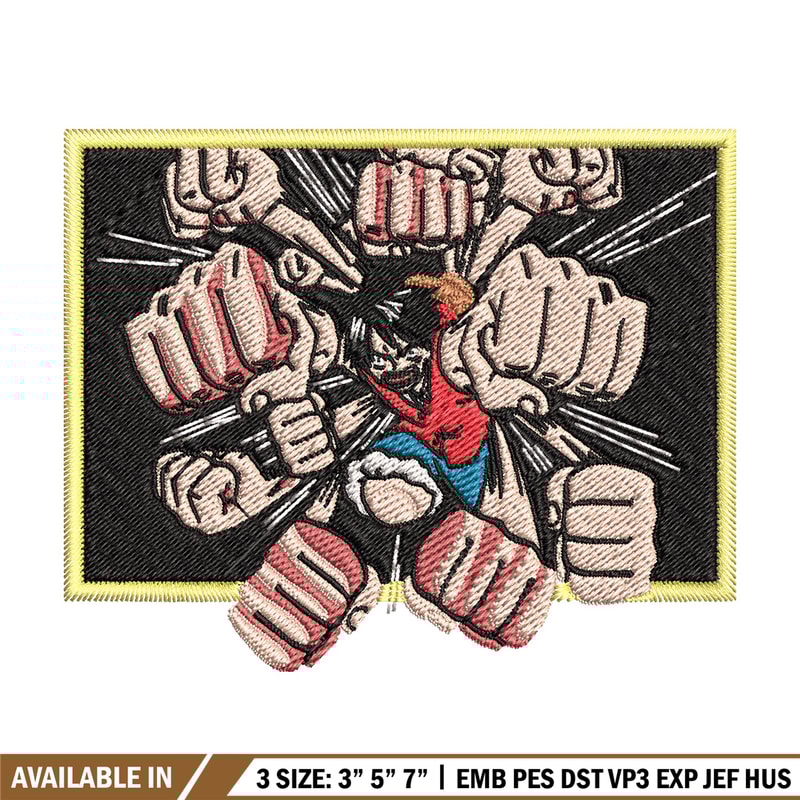 Luffy embroidery design, One piece embroidery, Anime design, Embroidery file, Embroidery shirt, Digital download (12).jpg