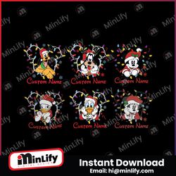 custom disney christmas family matching svg bundle files