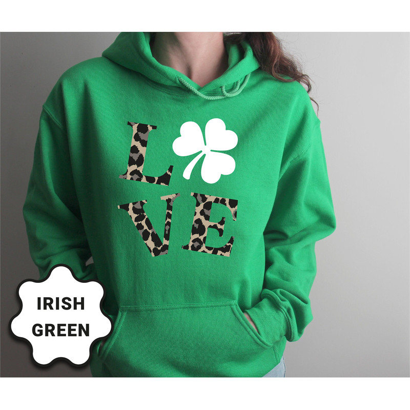 Love Patricks Day Sweatshirt, Leopard Love Hoodie, St Patrick's Day Sweatshirts, Irish Hoodie, Shamrock Sweatshirt, Irish Sweatshirt - 1.jpg