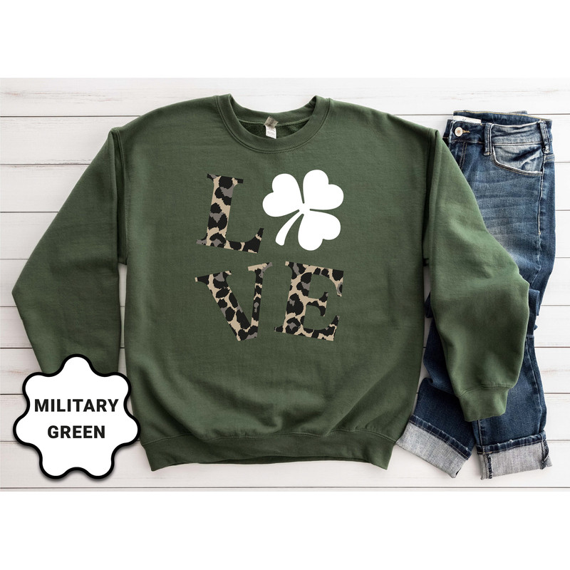 Love Patricks Day Sweatshirt, Leopard Love Hoodie, St Patrick's Day Sweatshirts, Irish Hoodie, Shamrock Sweatshirt, Irish Sweatshirt - 4.jpg