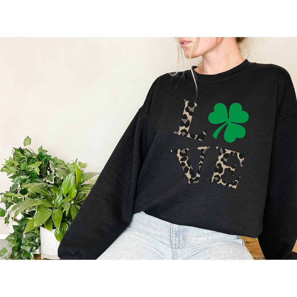 Love Patricks Day Sweatshirt, Leopard Love Hoodie, St Patrick's Day Sweatshirts, Irish Hoodie, Shamrock Sweatshirt, Irish Sweatshirt - 7.jpg