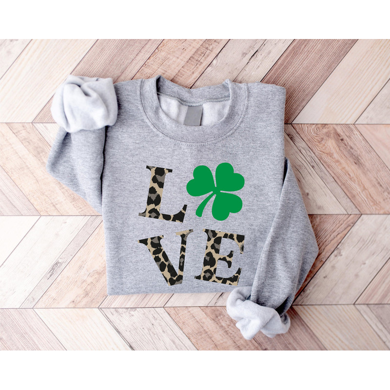 Love Patricks Day Sweatshirt, Leopard Love Hoodie, St Patrick's Day Sweatshirts, Irish Hoodie, Shamrock Sweatshirt, Irish Sweatshirt - 8.jpg