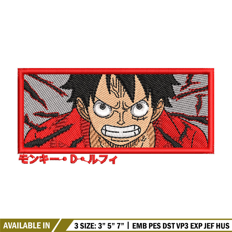 Luffy haki embroidery design, One piece embroidery, Anime design, Embroidery shirt, Embroidery file, Digital download.jpg