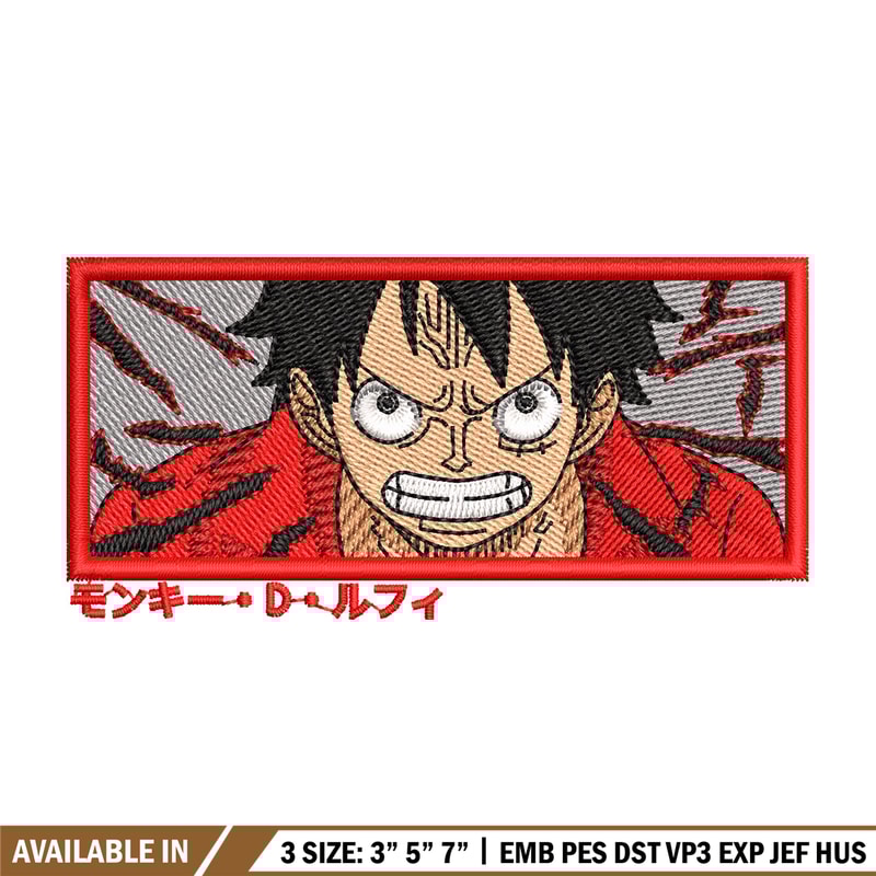 Luffy haki embroidery design, One piece embroidery, Anime design, Embroidery shirt, Embroidery file, Digital download.jpg