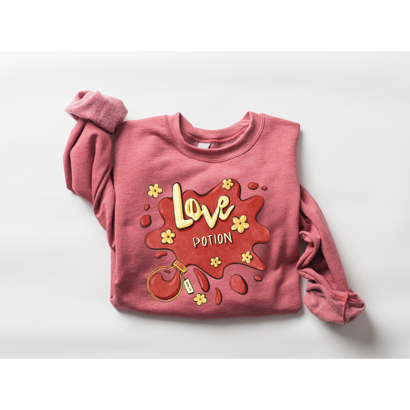 Love Potion Sweatshirt, Love Sweater, Valentines Day Gift, Women Valentine Gift, Valentines Sweater, Cute Valentine Shirt - 3.jpg