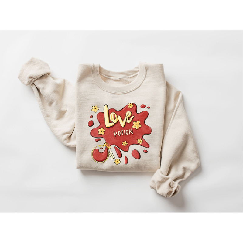 Love Potion Sweatshirt, Love Sweater, Valentines Day Gift, Women Valentine Gift, Valentines Sweater, Cute Valentine Shirt - 4.jpg