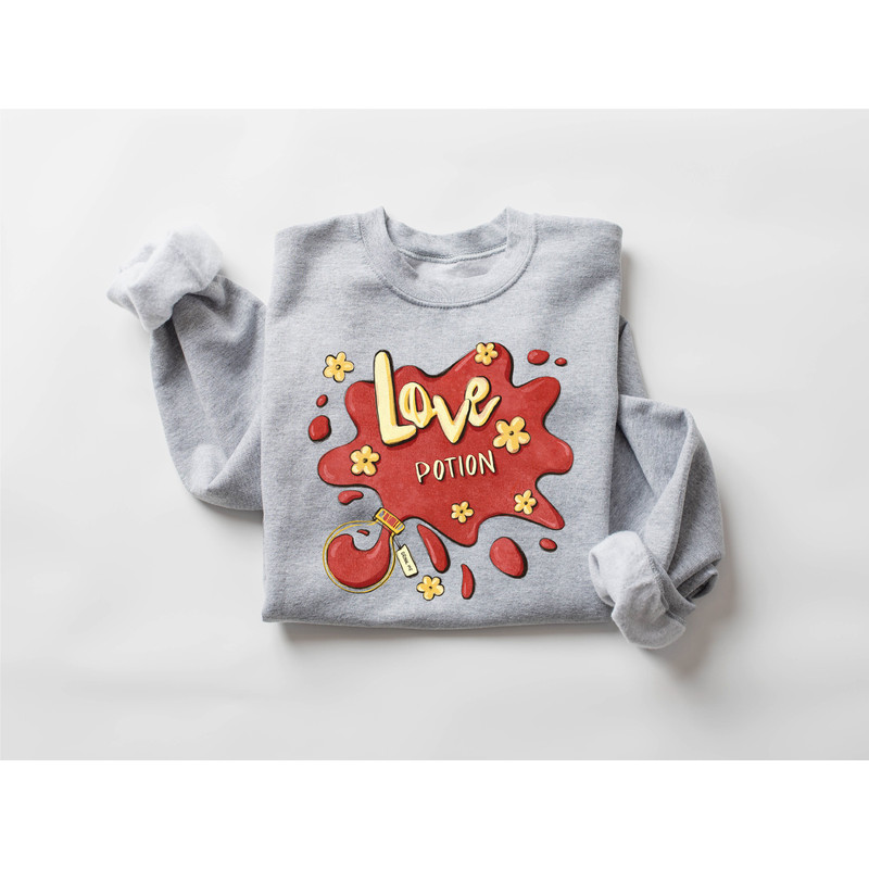 Love Potion Sweatshirt, Love Sweater, Valentines Day Gift, Women Valentine Gift, Valentines Sweater, Cute Valentine Shirt - 5.jpg