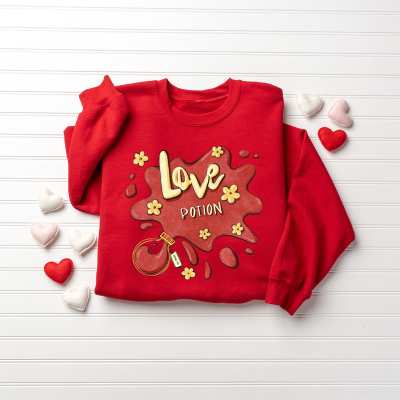 Love Potion Sweatshirt, Love Sweater, Valentines Day Gift, Women Valentine Gift, Valentines Sweater, Cute Valentine Shirt - 6.jpg