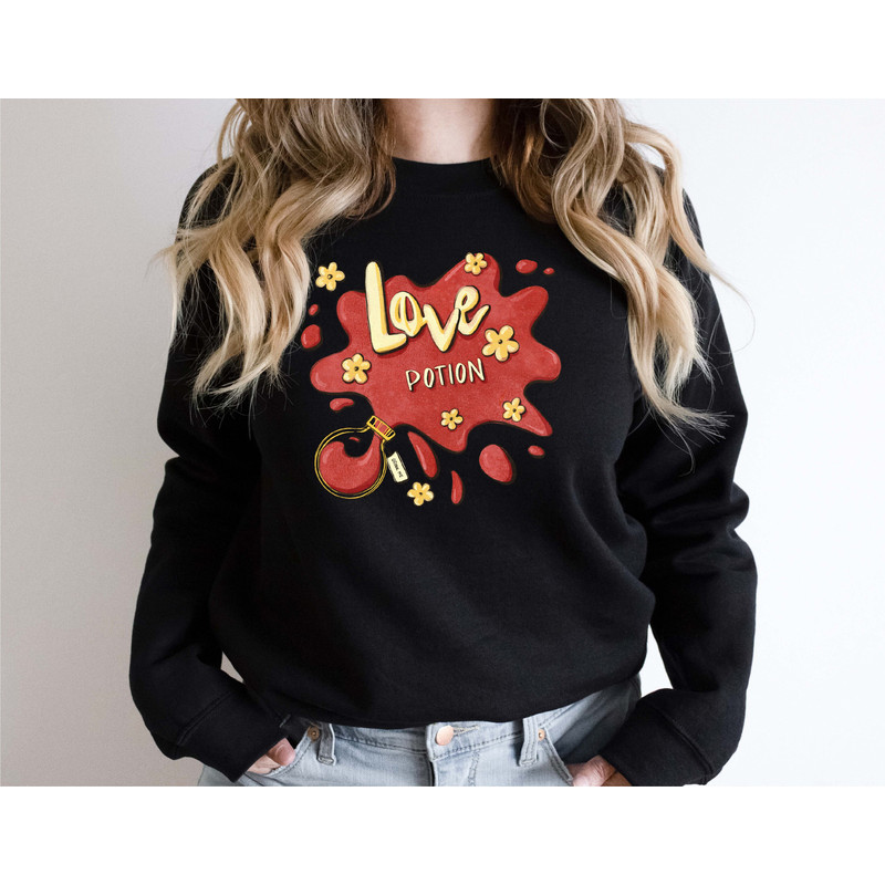 Love Potion Sweatshirt, Love Sweater, Valentines Day Gift, Women Valentine Gift, Valentines Sweater, Cute Valentine Shirt - 7.jpg