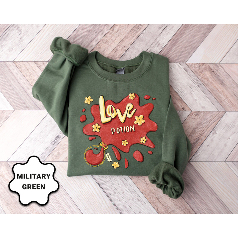 Love Potion Sweatshirt, Love Sweater, Valentines Day Gift, Women Valentine Gift, Valentines Sweater, Cute Valentine Shirt - 8.jpg