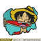 Luffy Laugh embroidery design, One Piece embroidery, embroidery file, anime design, anime shirt, Digital download.jpg